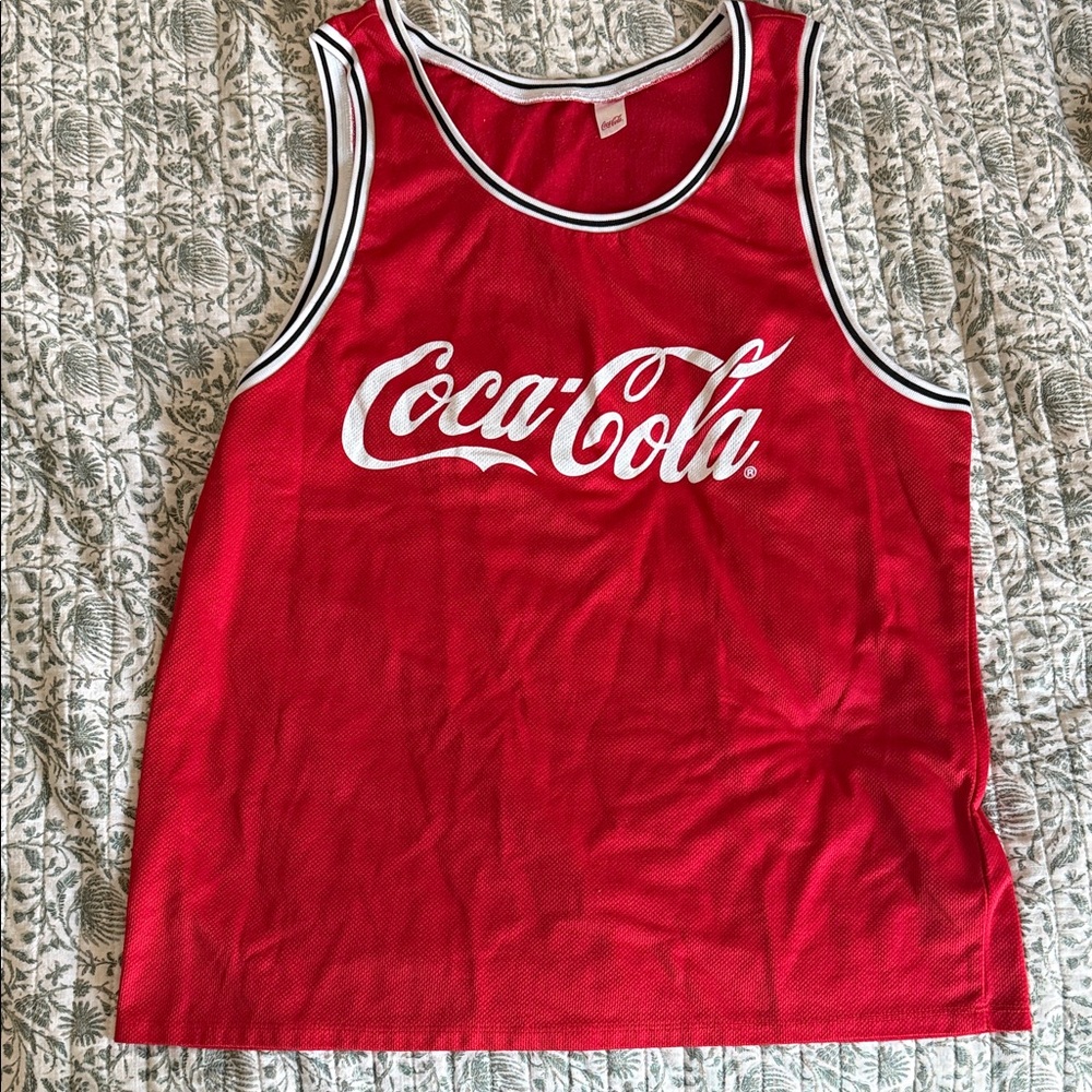Coca Cola Red Mesh Kids Jersey with White Logo